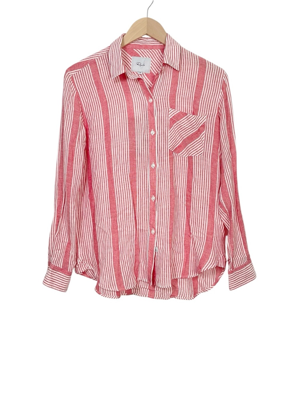 Rails Charli Bristol Stripe Linen Shirt Size XS